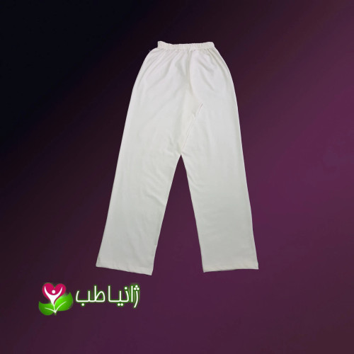 شلوار راحتی نخی مردانه ژانیاطب رنگ کرم روشن سایز L XL