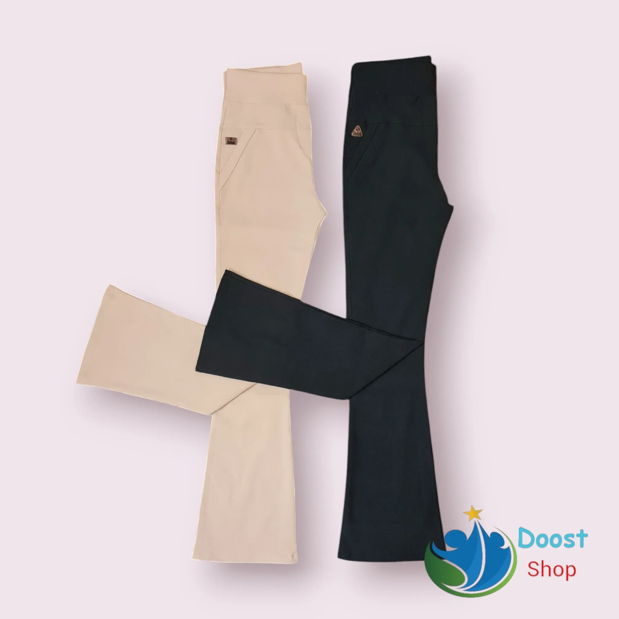 شلوار دمپاگشاد زنانه بنگال کش کرم سایز 38 تا 48