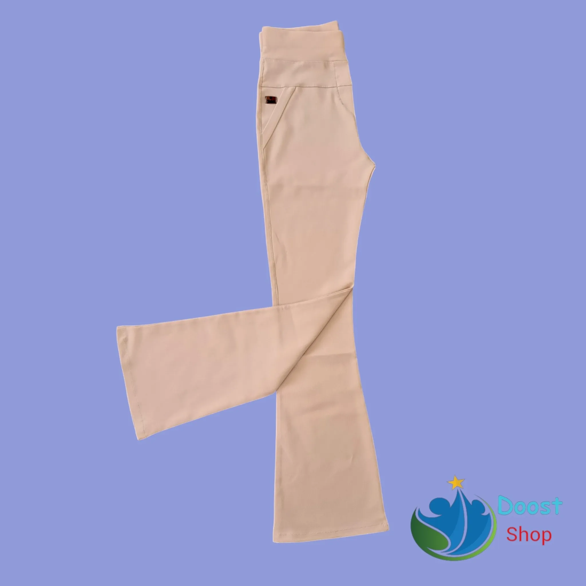 شلوار دمپاگشاد زنانه بنگال کش کرم سایز 38 تا 48