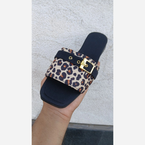 صندل پلنگی کرمی زنانه