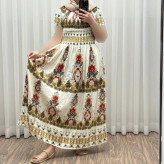 پیراهن کریشه آستین کوتاه زنانه فری سایز تا 52 کمربنددار چهارفصل تنخور شیک و راحت کد 1181