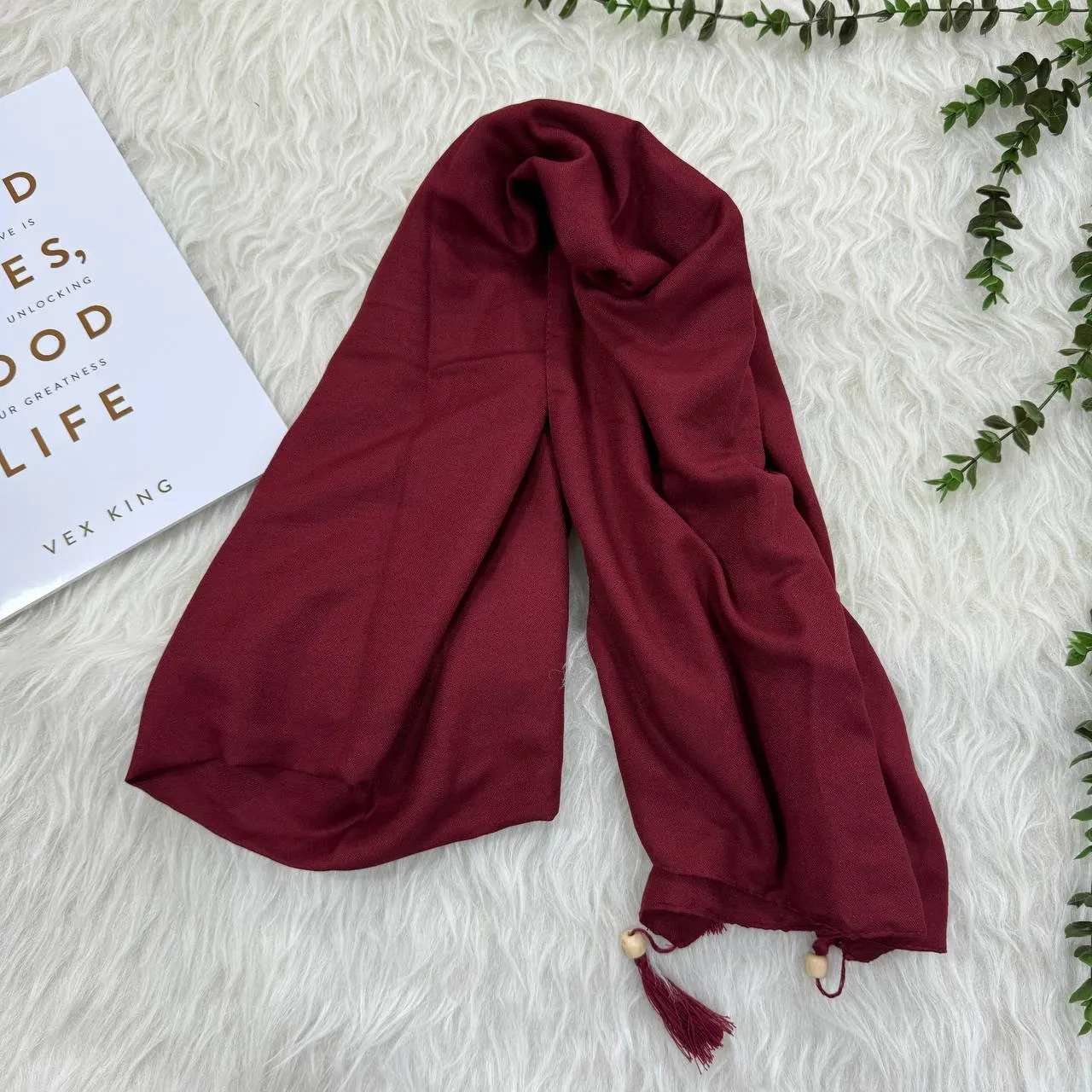 شال نخی ساده زنانه کد 914، بدون آبرفت و رنگ رفت، 200x70 سانت