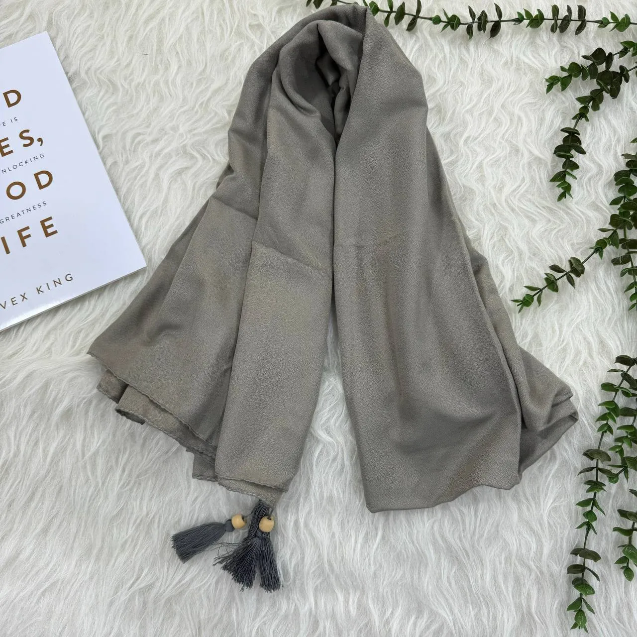 شال نخی ساده زنانه کد 914، بدون آبرفت و رنگ رفت، 200x70 سانت