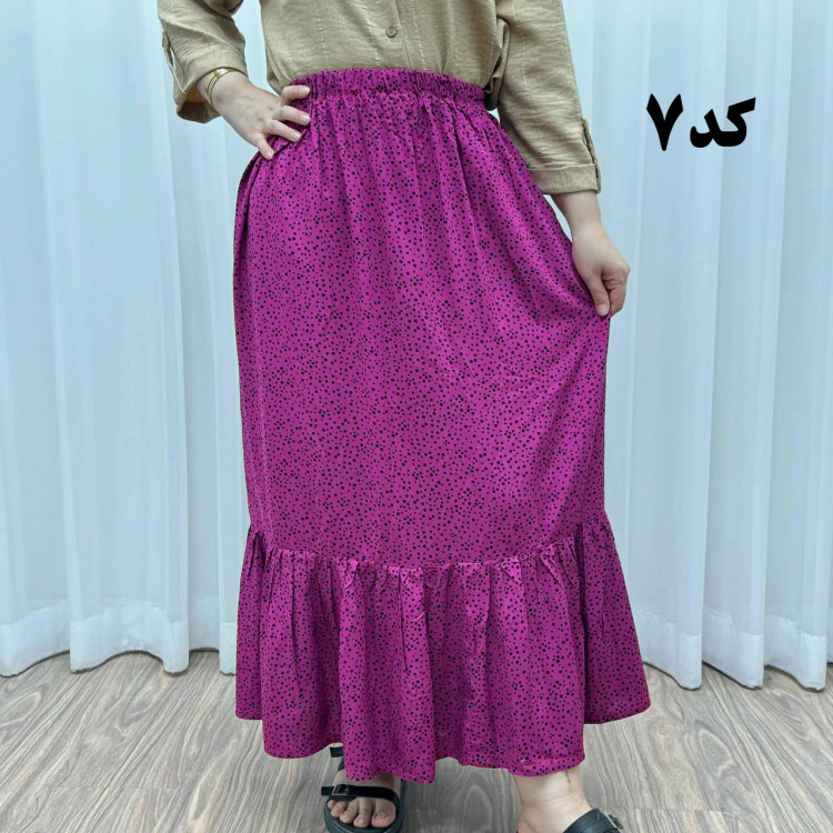 دامن نخی خارجی مدل پری فری سایز تا 48 قد 91 سانتیمتر بدون آبرفت و رنگرفت