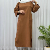 کفتان آیوا زنانه فری سایز تا 50 بغل چاک دار مناسب چهارفصل شیک و راحت بدون سایه اندازی