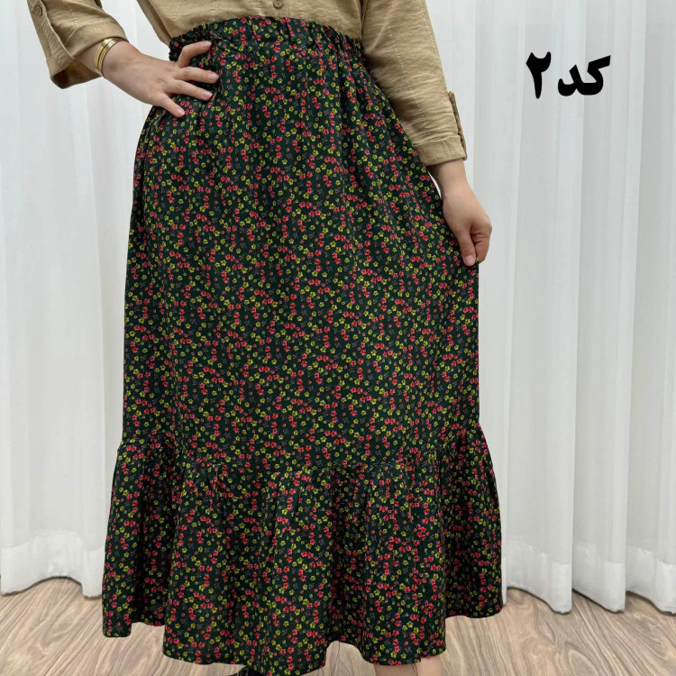 دامن نخی خارجی مدل پری فری سایز تا 48 قد 91 سانتیمتر بدون آبرفت و رنگرفت