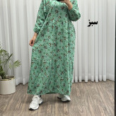 پیراهن ساحلی نخی کنفی مدل مکعبی 661 فری سایز تا 50 کمربنددار چهارفصل شیک و راحت بدون آبرفت و رنگ رفت