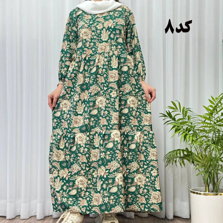 پیراهن ساحلی زنانه بوگاتی مدل دنیا فری سایز تا سایز 50 جنس فلور بوگاتی کمربنددار بدون بدن نما