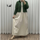 کت سارافون ترمه پاموق کد 1524 فری سایز مناسب تا سایز 46 جنس لینن چهارفصل شیک و راحت