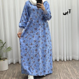 پیراهن ساحلی نخی کنفی مدل مکعبی 661 فری سایز تا 50 کمربنددار چهارفصل شیک و راحت بدون آبرفت و رنگ رفت