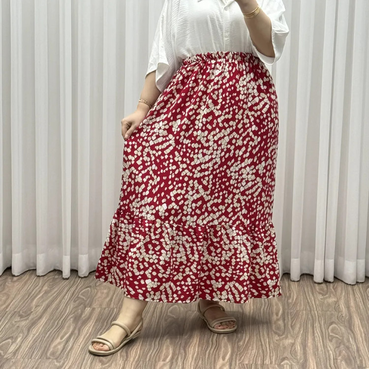 دامن پفکی نخی زنانه فری سایز تا 48 تن خور شیک و راحت چهارفصل بدون آبرفت و رنگ رفتگی