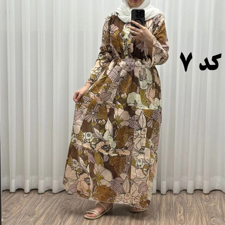 پیراهن ساحلی نخی آستین بلند فری سایز تا 48 کد 749 شسته شده بدون آبرفت و رنگ رفتگی چهارفصل تن خور شیک