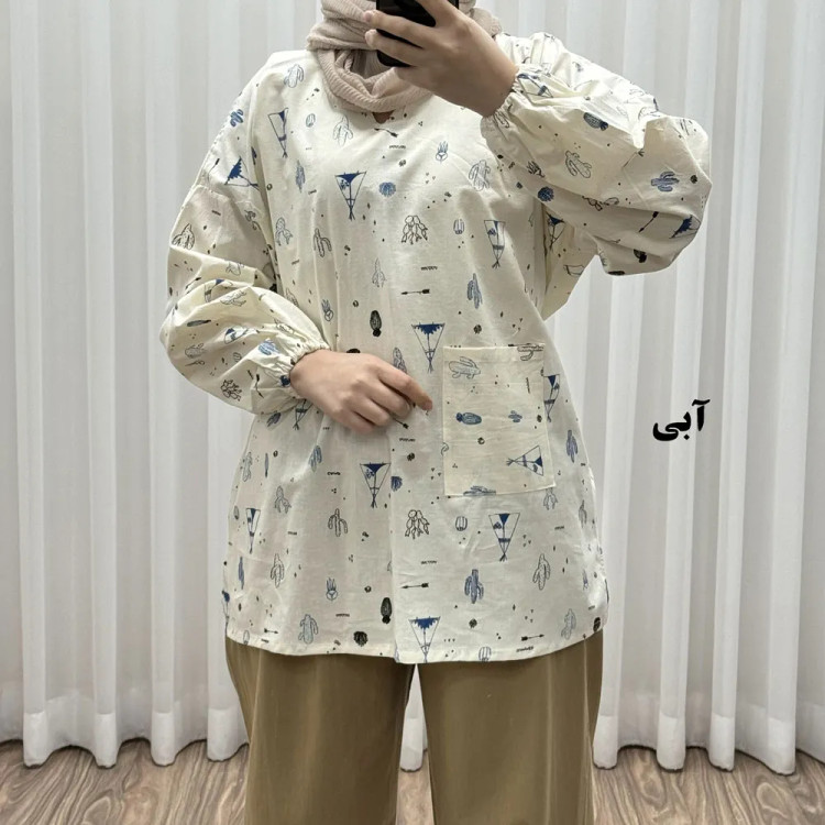مانتو جلوبسته زنانه مدل کاکتوس کد 1817 جنس لینن فری سایز تا 50 قد 78 تنخور راحت چهارفصل