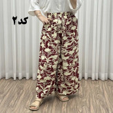 دامن شلواری لاله زار کد 1521 نخی فری سایز تا 48 چهارفصل شیک و راحت بدون آبرفت و چروک