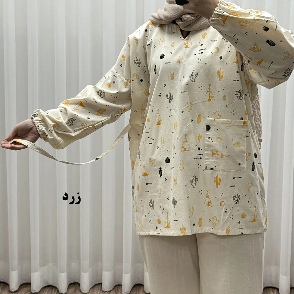 مانتو جلوبسته زنانه مدل کاکتوس کد 1817 جنس لینن فری سایز تا 50 قد 78 تنخور راحت چهارفصل