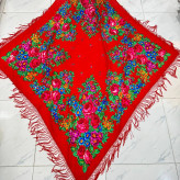 روسری ترکمن اصل پشمی ضخیم زنانه قواره بزرگ مناسب پاییز و زمستان