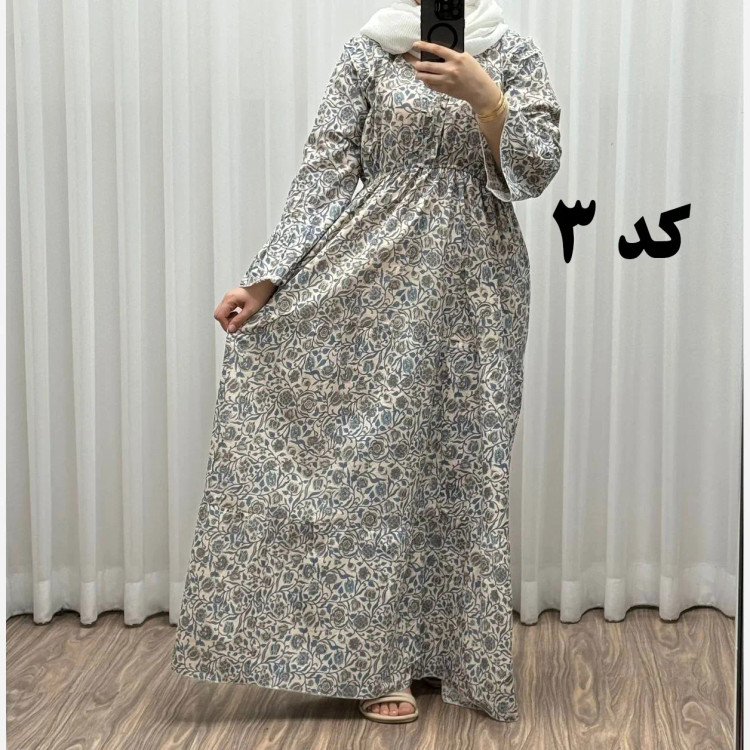 پیراهن ساحلی نخی آستین بلند فری سایز تا 48 کد 749 شسته شده بدون آبرفت و رنگ رفتگی چهارفصل تن خور شیک