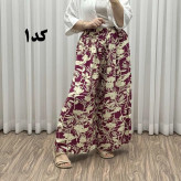 دامن شلواری لاله زار کد 1521 نخی فری سایز تا 48 چهارفصل شیک و راحت بدون آبرفت و چروک