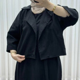 کت سارافون لینن فری سایز زنانه مناسب تا سایز 46 پاموق کد 1527 چهارفصل شیک و راحت