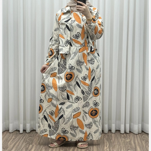 ست کت سارافون فری سایز لینن یاپراق کد 1513 مناسب تا سایز 46 چهارفصل شیک و راحت