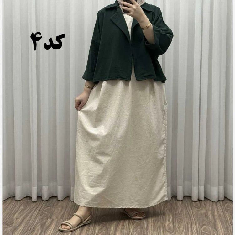 کت سارافون لینن فری سایز زنانه مناسب تا سایز 46 پاموق کد 1527 چهارفصل شیک و راحت