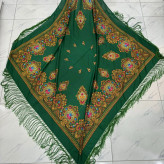 روسری ترکمن نخی ترکمن قواره بزرگ ریشه دستباف چهار فصل کد 1667