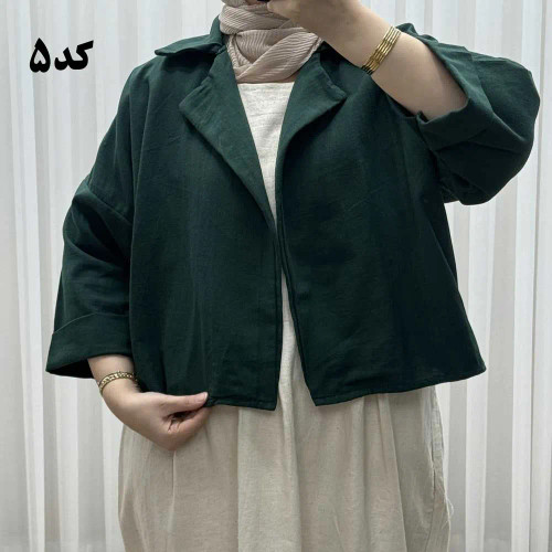 کت لنین فری سایز زنانه مدل پاموق کد 1523 تا سایز 46 قد 52 سانت دور سینه 118 سانت بدون آبرفت و رنگ رفت