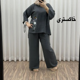 ست بلوز شلوار بادکنکی فری سایز تا 52 ابر و باد چهارفصل شیک و راحت بدون آبرفت و رنگ رفتگی