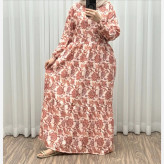 پیراهن فلور بوگاتی فری سایز زنانه کد 1215 تا سایز 46 مناسب چهارفصل بنددار شیک راحت