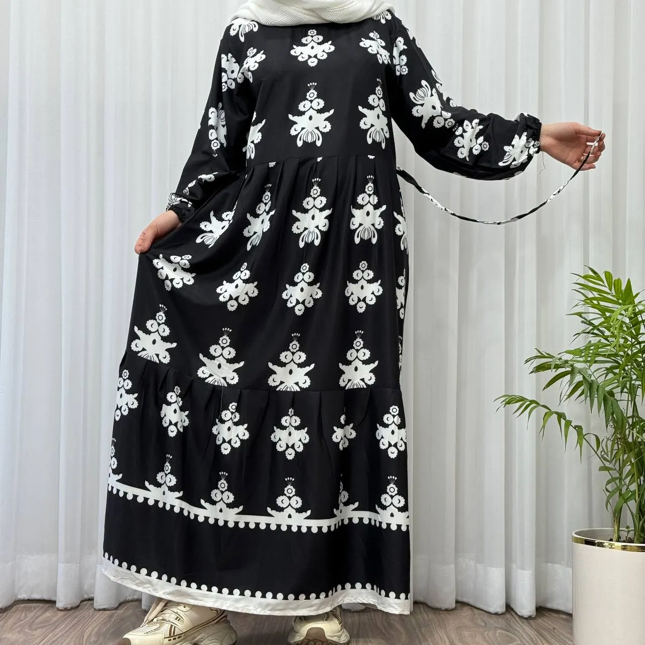 پیراهن ساحلی زنانه بوگاتی فری سایز تا 48 قد 135 چهارفصل شیک و راحت بدون آبرفت و رنگ رفت