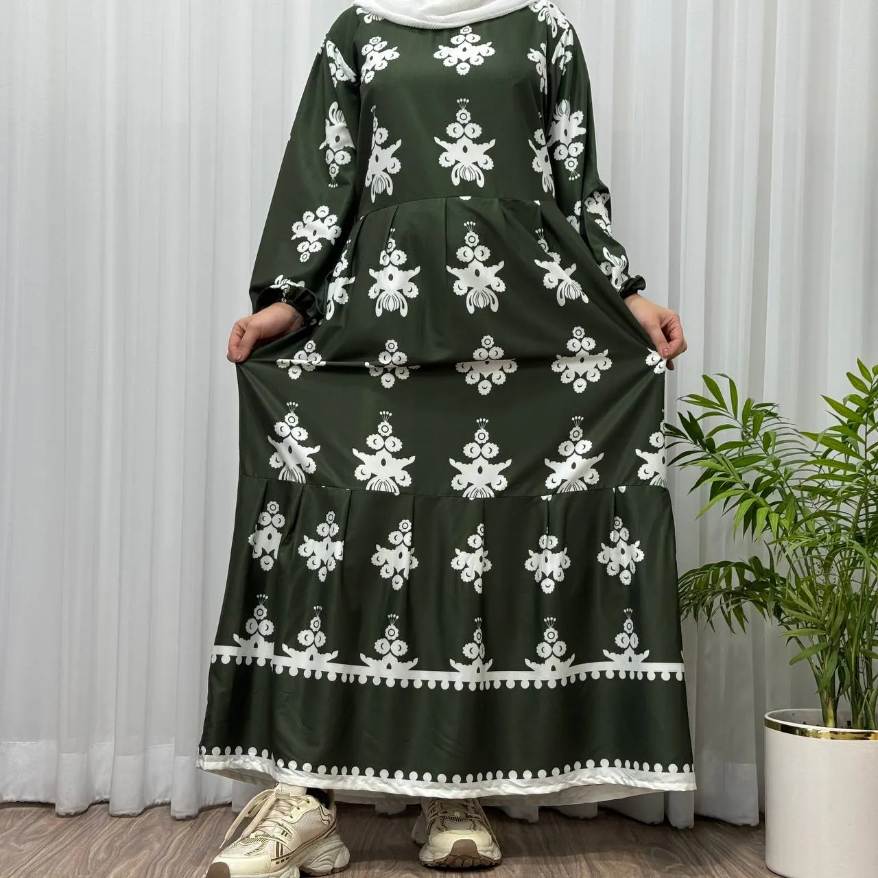 پیراهن ساحلی زنانه بوگاتی فری سایز تا 48 قد 135 چهارفصل شیک و راحت بدون آبرفت و رنگ رفت