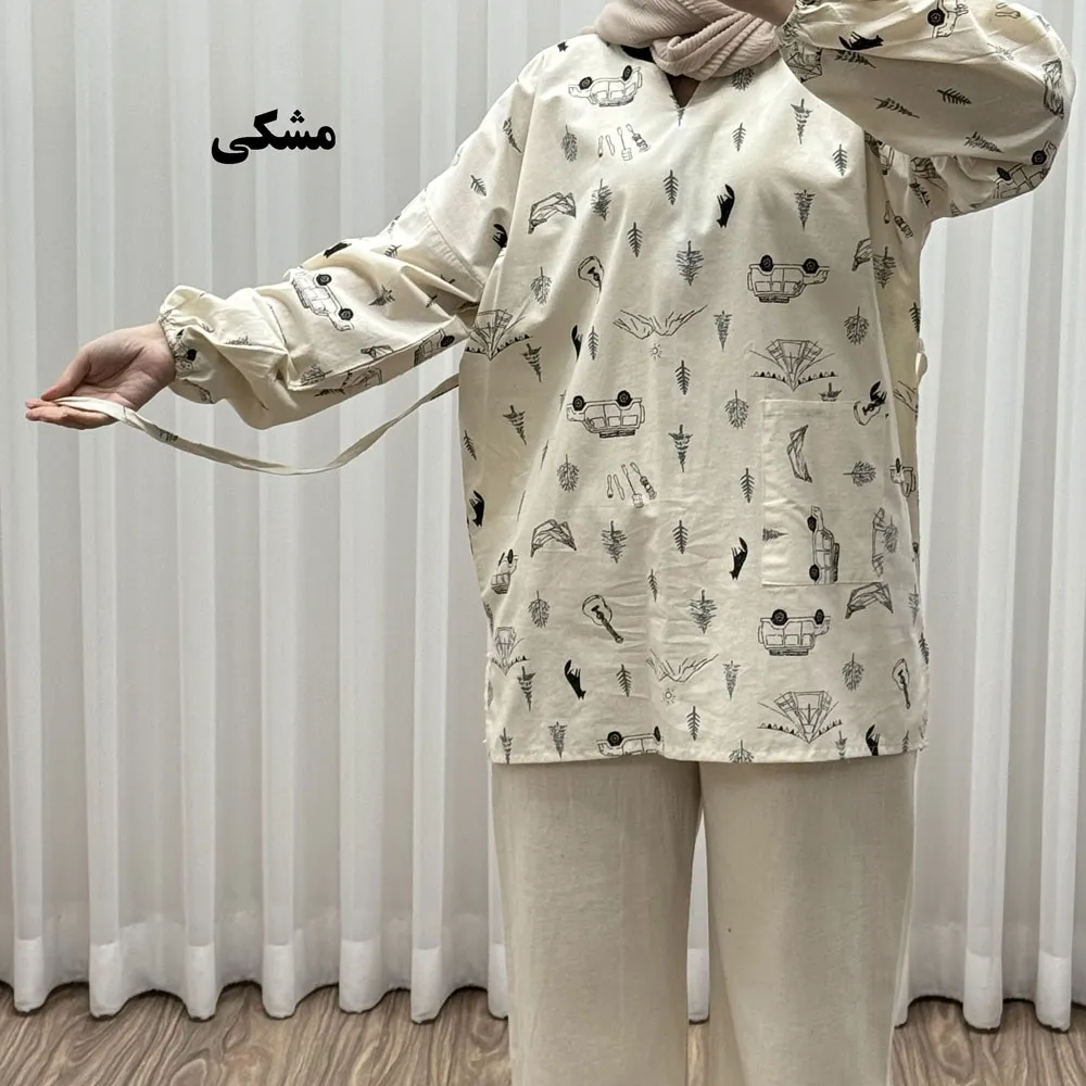 مانتو جلوبسته زنانه مدل کاکتوس کد 1818 فری سایز مناسب تا سایز 50 جنس لینن چهارفصل تنخور راحت بدون سایه اندازی