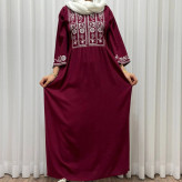 پیراهن ساحلی زنانه نخی مدل الهه فری سایز تا 46 کمربند دار تن خور شیک و راحت چهارفصل سایه نمیندازد