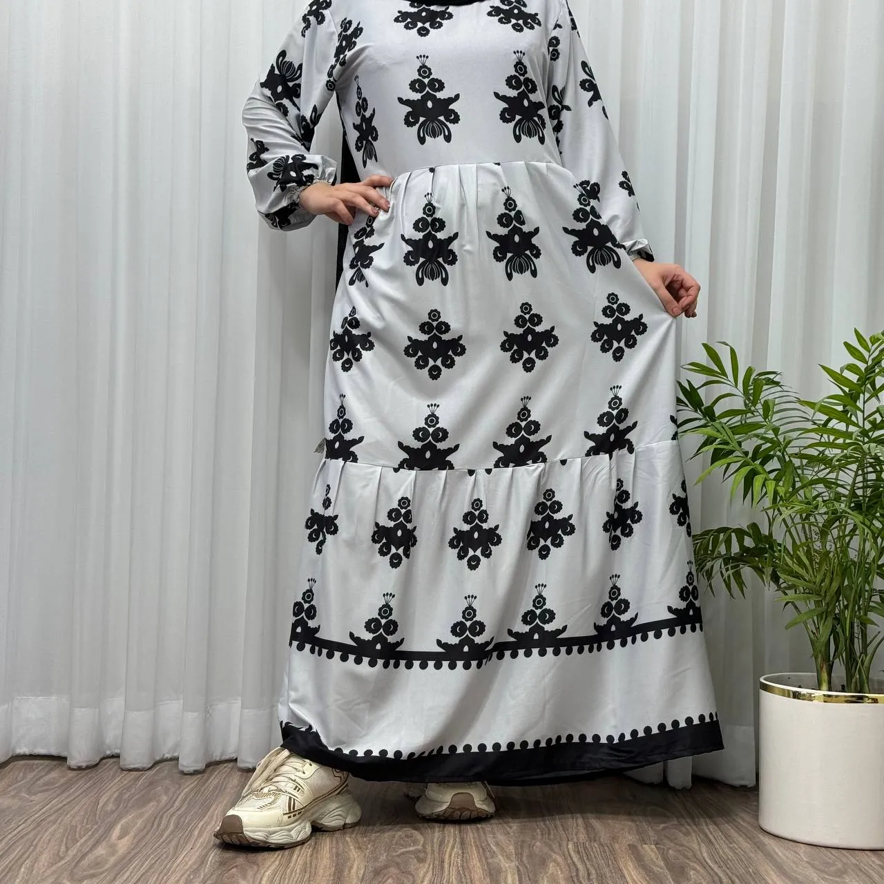 پیراهن ساحلی زنانه بوگاتی فری سایز تا 48 قد 135 چهارفصل شیک و راحت بدون آبرفت و رنگ رفت