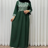 پیراهن ساحلی زنانه نخی مدل الهه فری سایز تا 46 کمربند دار تن خور شیک و راحت چهارفصل سایه نمیندازد