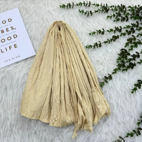 شال پفکی زنانه کد 785 مناسب استفاده روزمره، بدون آبرفت و چروک، قواره 193x65 سانت