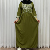 پیراهن ساحلی زنانه نخی مدل الهه فری سایز تا 46 کمربند دار تن خور شیک و راحت چهارفصل سایه نمیندازد