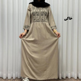 پیراهن ساحلی زنانه نخی مدل الهه فری سایز تا 46 کمربند دار تن خور شیک و راحت چهارفصل سایه نمیندازد