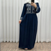 پیراهن ساحلی زنانه نخی مدل الهه فری سایز تا 46 کمربند دار تن خور شیک و راحت چهارفصل سایه نمیندازد