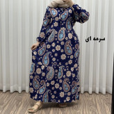 پیراهن فلور بوگاتی فری سایز تا 48 زنانه تنخور شیک و راحت چهارفصل بدون بدن نما