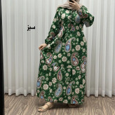 پیراهن فلور بوگاتی فری سایز تا 48 زنانه تنخور شیک و راحت چهارفصل بدون بدن نما