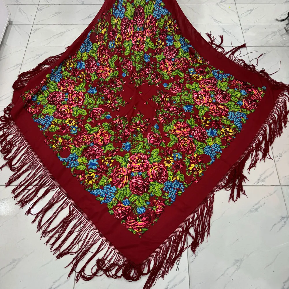 شال ترکمن نخی ترک کد 1664 وارداتی قواره 140-150 سانت 4 فصل بدون چروک