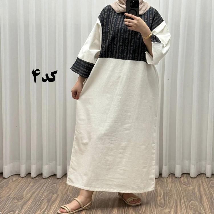 پیراهن کفتان لینن پاییزه فری سایز زنانه تا سایز 50 شیک و راحت کمربند دار بدون سایه اندازی