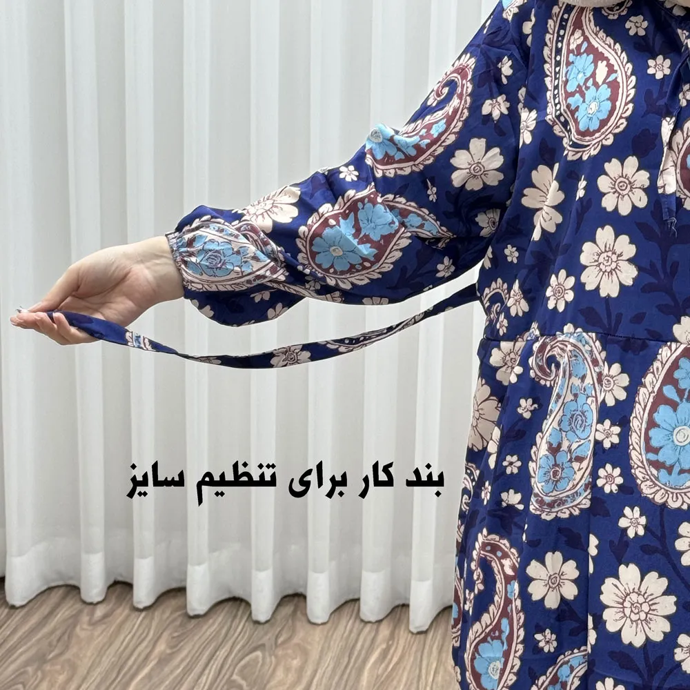 پیراهن فلور بوگاتی فری سایز تا 48 زنانه تنخور شیک و راحت چهارفصل بدون بدن نما