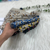 شال نخی گلریز طرحدار کد 862 قواره 180×65 سانت بدون آبرفت و چروک