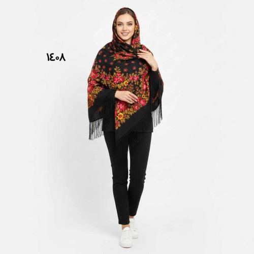 روسری ترکمن اصل کد 1408 ترکیه جنس نخی ریشه دستباف چهار فصل بدون چروک