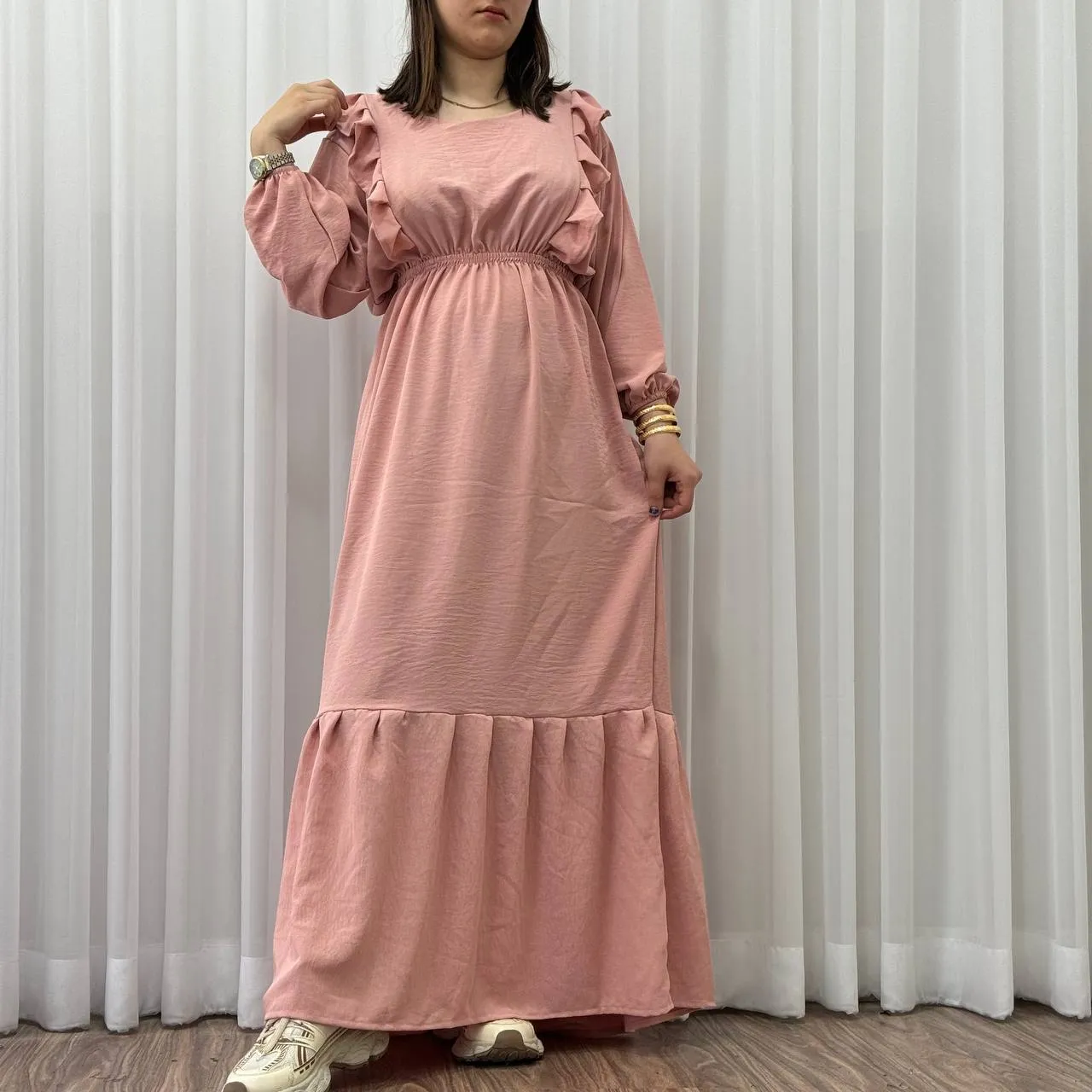 پیراهن ساحلی زارا فری سایز ابر باد زنانه تا سایز 48 چهارفصل شیک و راحت بدون بدن نما