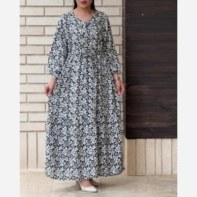 پیراهن ساحلی نخی ملیکا فری سایز تا 48 کمربنددار چهارفصل شیک راحت بدون سایه اندازی