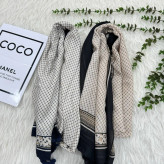 شال نخی طرحدار سی آی اسکارف کد 865 قواره 185×70 سانت عدم آبرفت و رنگرفتگی