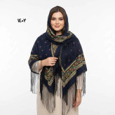 روسری ترکمن اصل کد 1402 ترکیه جنس نخی قواره 140-150 سانت ریشه دستباف 4 فصل